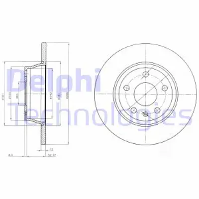 DELPHI BG4089 Fren Aynası Arka (286x12mm) Tt 07>14 