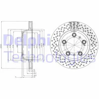 DELPHI BG4151 Fren Aynası (Delıklı) Arka Tk Boxster 02>08 Cayman 08>12 