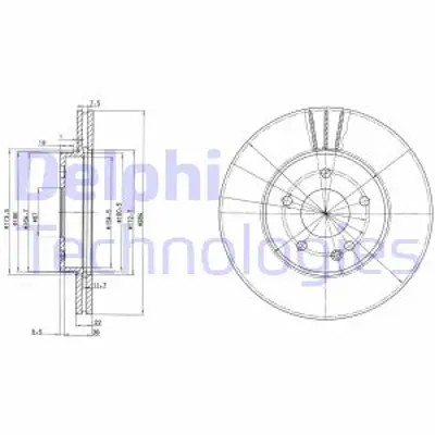 DELPHI BG2768 Fren Dıskı On C-Class W202 93>00 S202 96>01 