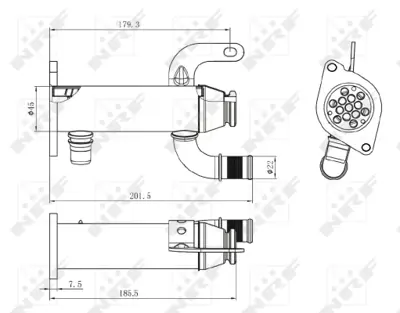 NRF 48006 Egsoz Gazı Su Esanjoru P307 Expert Iıı P308 P607 P807 P407 C5 Iı C4 Jumpy Iıı C8 C4 Pıcasso C5 Iıı D 