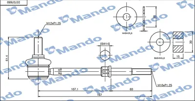 MANDO MSC010100 Z-Rot Arka Chevrolet Captıva 06>18 Opel Antara 06>15 