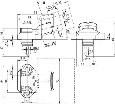 BOSCH 0281006282 Yag Basınc Sensoru M-Benz Atego 98>04   Atego 2 04>   Axor 2 04>   Travego 99>     Tourısmo 03>      