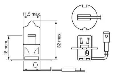 BOSCH 1987302861 Ampul H3  24v 70w  Standart  Pk22s 