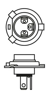 BOSCH 1987302862 24v Standart H4 Ampul 70 / 75w Tırnaklı P43t 