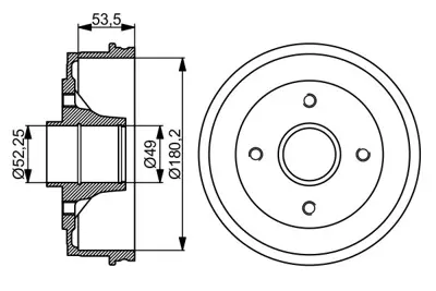 BOSCH 0986477061 Fren Kampanası Arka Logan 04>12 Sandero 08>13 