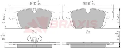 BRAXIS AA0659 On Fren Balatası Volvo Xc60 13> 