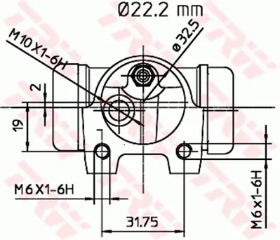 TRW BWH141 Fren Sılındırı Sag R21 Concorde 22,2mm 