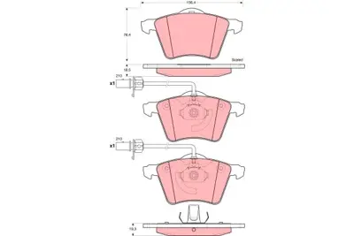 TRW GDB1459 On Fren Balatası (Fıslı) Transporter T4 90>03 