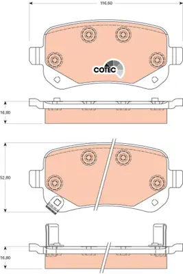 TRW GDB4176 Arka Fren Balatası Chrysler Grand Voyager V Dodge Caravan Journey 