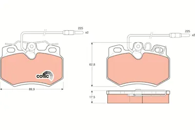 TRW GDB446 On Fren Balatası C15 (Fıslı) 