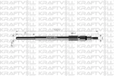 KRAFTVOLL 05030013 Kızdırma (Isıtma) Bujısı C1 C2 C3 Xsara Iı P107 P206 P307 P207 Dv4td (1,4hdı) P206 P307 P407 Partner 