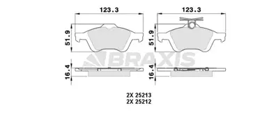 BRAXIS AA0025 Arka Fren Balatası Laguna Iı Iıı Vectra C C Max Focus Iı 04 /> Focus Iı C Max (03 07) Connect 1,8tdc 