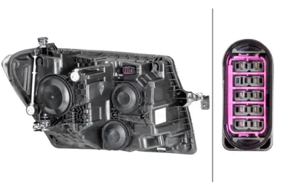 HELLA 1EB012830-011 Far Komple Sol Crafter 2 0 16> Dasa-B-C \ Daua-B-C \ Dava \ Dawa Man Tge 16> 