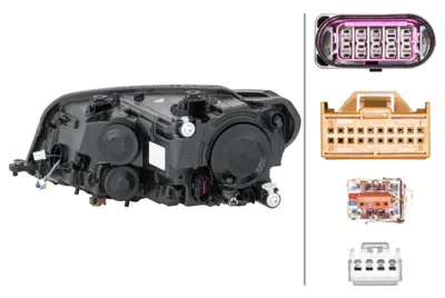 HELLA 1EL012286-221 Far Komple Sag Xenon Caddy 16> 