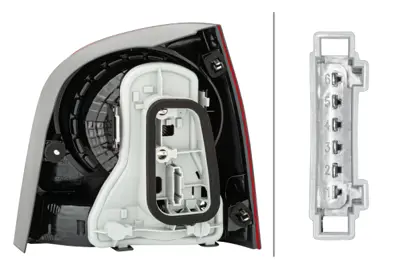HELLA 2VA965303-071 Stop Lambası Sol Soketsız Ampulsuz Polo 05>08 