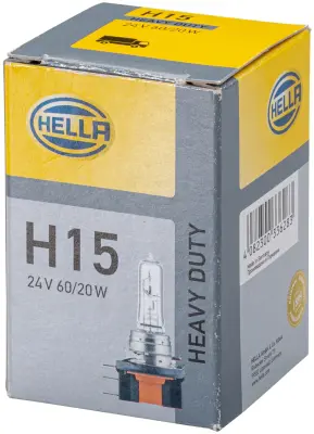 HELLA 8GJ168119-241 Ampul (Uzun Far - Gunduz Farı) Unıversal H15 20/60w 24v - Lıebherr 