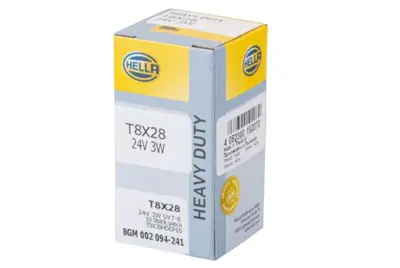 HELLA 8GM002094-241 Ampul Sofıt  24v  3w  M-Halojen  Sv7-8 Ünıversal 