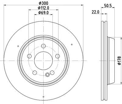 BOSCH 0986479H50 Fren Dıskı Arka W205 14> S205 14> C205 15> A205 16> C257 18> W213 16> C238 16> 4231812