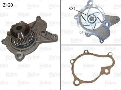 VALEO WP5037 Devirdaim Pompası Hyundaı Tucson 05-10 2.0 Crdı  / Santa Fe 06-11 2.2 Crdı / Sonata 06-11 2.0 Crdı / 2510027400