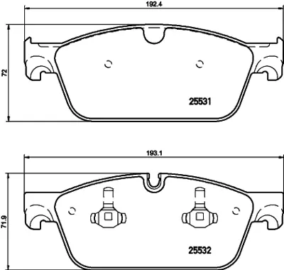 BRAXIS AA0677 Fren Balatası On Gl-Class X166 12>15 Ml-Class W166 11>15 64203620