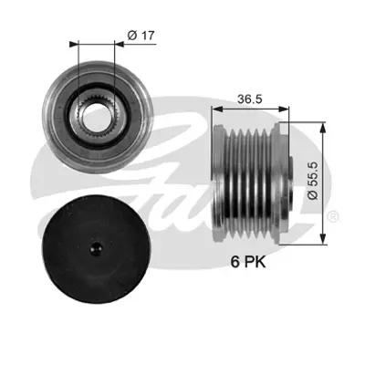 GATES OAP7049 Alternator Kasnagı W203 00>07 W210 99>02 W163 99>05 A6111500360