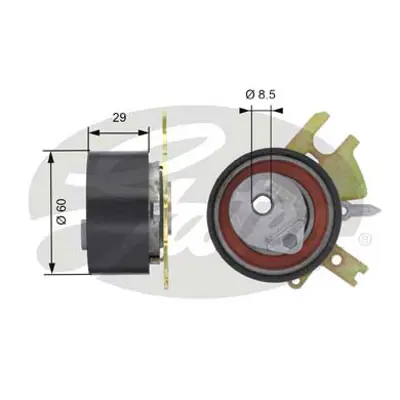 GATES T43089 Eksantrık Gergı Rulmanı P307 308 407 607 C4 C5 C8 Jumpy Scudo Focus Iı C Max Mondeo Iv 2.0hdı 2.0tdc 0829A4