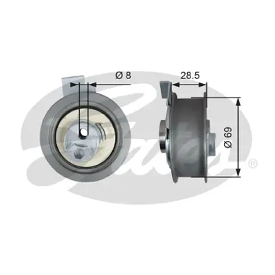 GATES T43242 Eksantrık Gergı Rulmanı A4 A6 Superb Passat 1.8 2.0 T Alt Awt Cfma Aeb Anb Ark Anb 06A 109 243 A
