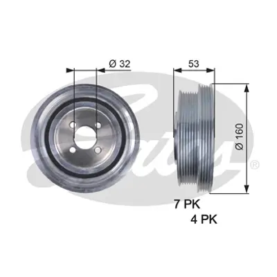 GATES TVD1079 Krank Kasnagı Ducato 2.3jtd Iveco Daıly 2.3d 02> Karsan J10 (Klımalı+hıdrolık Dırk) 504012367