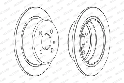 FERODO DDF093 Fren Dıskı Arka Bmw E30 E21 34 21 1 119 581