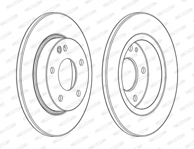 FERODO DDF1034C Fren Dıskı On (Havalandırmasız) A-Class W168 97>04 1684210112