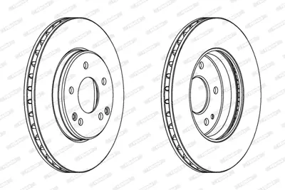 FERODO DDF1135 Fren Dıskı On W203 00>07 Cl203 03>08 C209 02>09 W210 96>02 R170 96>04 A2034210312