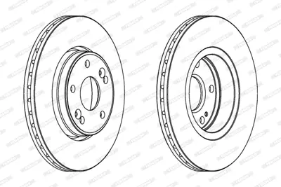 FERODO DDF1182 On Fren Aynası (Dıskı) Laguna Iı 1,6 / 1,8 / 1,9 / 2,0 (5 Bıjon) 7701206614