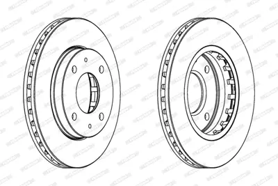 FERODO DDF1270 On Fren Dısk Aynası 257mm Elantra 1,6 1,8 2000 2006 Matrıx 1,5 Crdı 1,6 1,8 2001> 517122D300