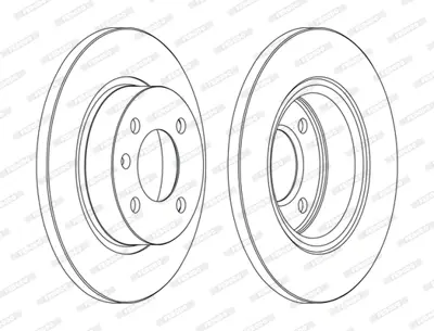 FERODO DDF1283C Arka Fren Dısk Aynası Corsa C 1.4 1.8 03> Corsa C 1.4 1.8 00>03 Tıgra Twıntop 1.8 04> 