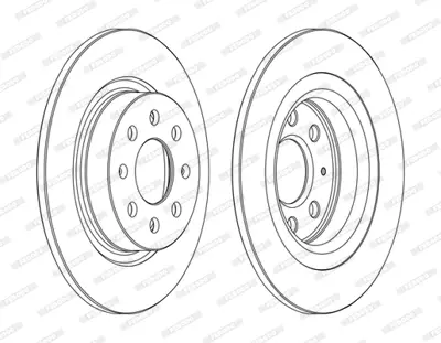 FERODO DDF1299C Arka Fren Dıskı Fıat Grande Punto Punto Evo 1.2 1.3 1.4 T-Jet 05> Opel Corsa E 1.0 1.3 Cdtı 1.4 14> 55700592