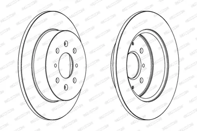 FERODO DDF1466 Arka Fren Aynası Duz Honda Cıvıc Vı 01-06 (260x4) 42510S5A000