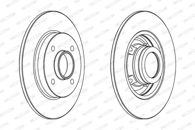 FERODO DDF1523C-1 Arka Fren Dısk Aynası C4 P307 (Poryalı Rulmansız)1,4ı 1,6hdı 1,6ı 2,0hdı 2,0ı 4246Z9