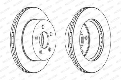FERODO DDF1525 On Fren Dıskı Jeep Cherokee Wrangler Iı 5016434AA