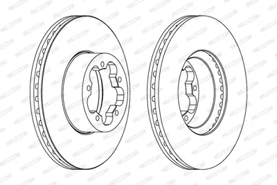FERODO DDF1555 On Fren Dısk Ayna Transıt V347 2,2tdcı / 2,4tdcı / 3,2tdcı 06 /> A,Ceker Olcu: (300 * 28) 1371393