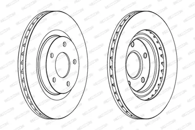 FERODO DDF1624C On Fren Dıskı Jeep Compass Patrıot Chrysler Sebrıng Dodge Calıber-4008-C4 Aırcross 5105514AA