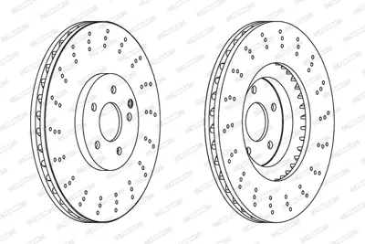 FERODO DDF1650C-1 Fren Dıskı On W203 Amg 01>07 Cl203 Amg 02>08 C209 Amg 02>09 R171 Amg 04>11 2034210912