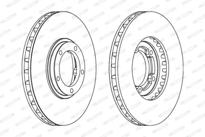 FERODO DDF1658 On Fren Dısk Aynası Havalı Starex 2,5 Tcı Crdı 03> H100 Kamyonet 2,5 2004> Kıa Bongo 2,7 Tcı 04> 581294A200