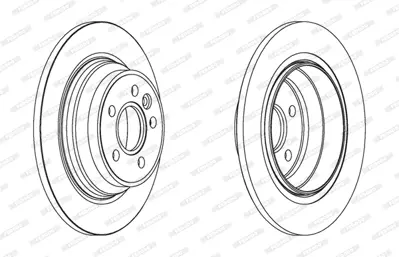 FERODO DDF1719 Arka Fren Dısk Aynası Volvo / V70 Iıı D4 13> S80 Iı / 2.0 / 3.2 / 2.0tdı 08> Xc70 06> 30769058