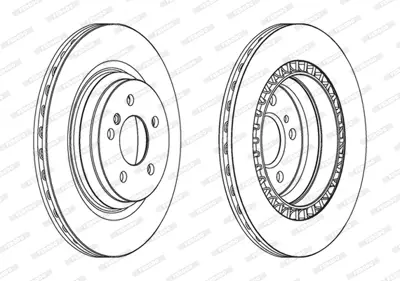 FERODO DDF1771C-1 Fren Dıskı Arka (Amg Spor Tıp, Kod: 950/951) W221 05>13 C216 06>13 W222 13>17 R230 06>12 A2214230412