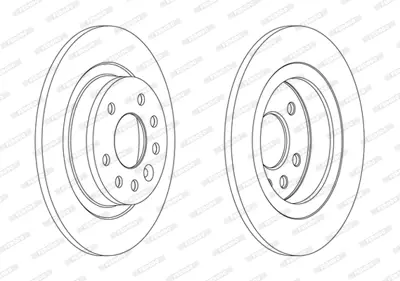 FERODO DDF1877C Arka Fren Dıskı Astra H 2,0 Turbo 03 / 05> Zafıra B 1,8 / 2,0 / 2,2 / 1,7cdtı / 1,9cdtı 07 / 05> 569122