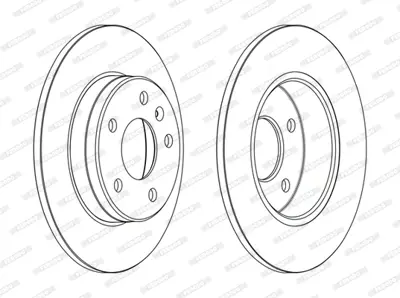 FERODO DDF2508C Arka Fren Dıskı 264mm X 10mm Opel Zafıra B 1.6ı 1.6t 569125