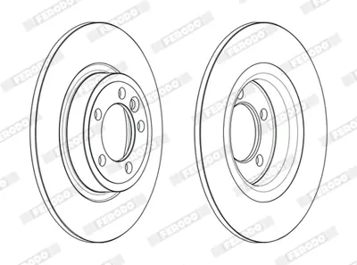 FERODO DDF2633C Fren Dıskı Arka Kaplamalı Dıscovery Sport 15> / Jaguar Xf Iı X260 15> Xe X760 15> E-Pace X540 17>  LR061388