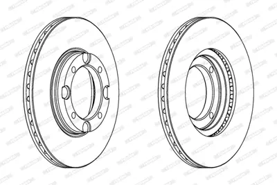 FERODO DDF389 On Fren Dısk Aynası Havalı Excel Accent 1,3 1,5 94 00 242 Mm 5171224100