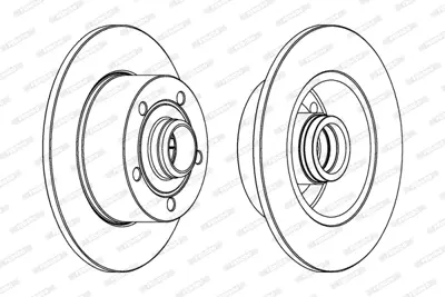 FERODO DDF830C-1 Arka Fren Aynası A4 1,6 / 1,8 20v / 1,8vt / 1,9tdı / 2,4 30v / 2,6 / 2,8 30v A4 Avant 1,6 / 1,8 20v  8D0615301B