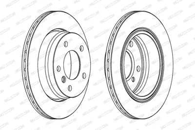 FERODO DDF831 Fren Dıskı Arka Havalı Bmw E36 E46  34211162315